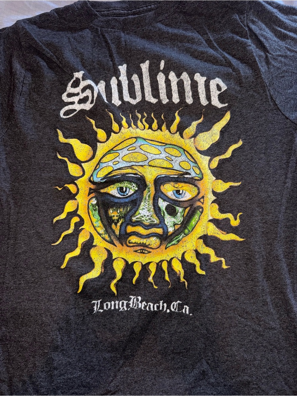 Sublime Long Beach Sun Graphic Tee - Charcoal